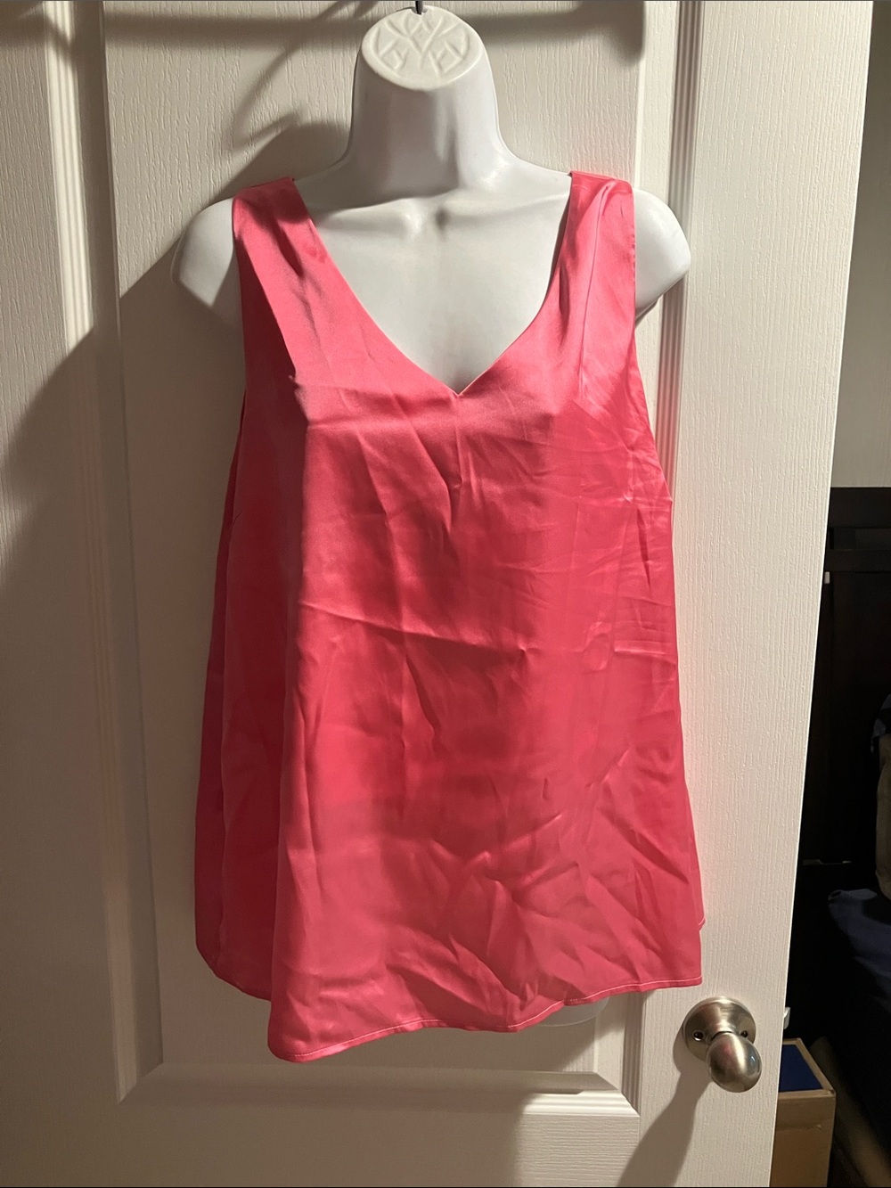 Ekouaer Satin Pink Sleepwear Top